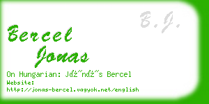 bercel jonas business card